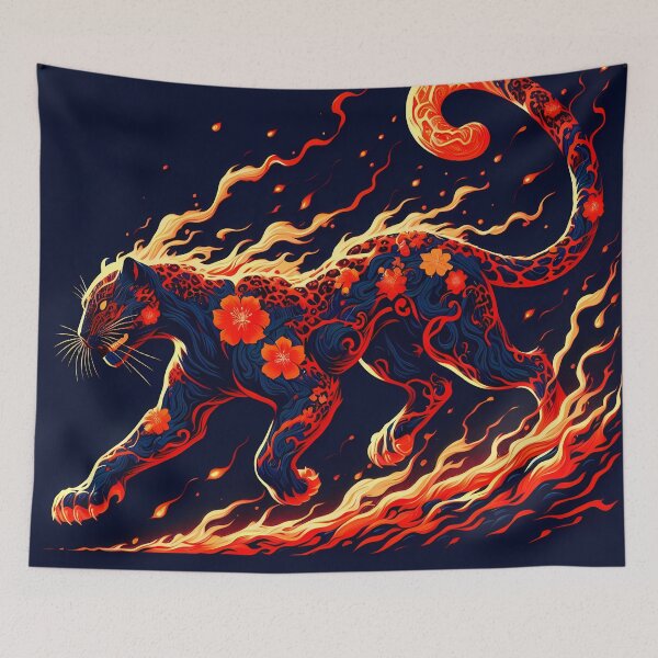 Item preview, Lava Fire Leopard, Ai Generated Art  designed and sold by ACC .