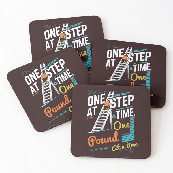 Item preview,  Step at a Time, One Pound at a Time | Motivational Fitness Design designed and sold by NoviaRobert.