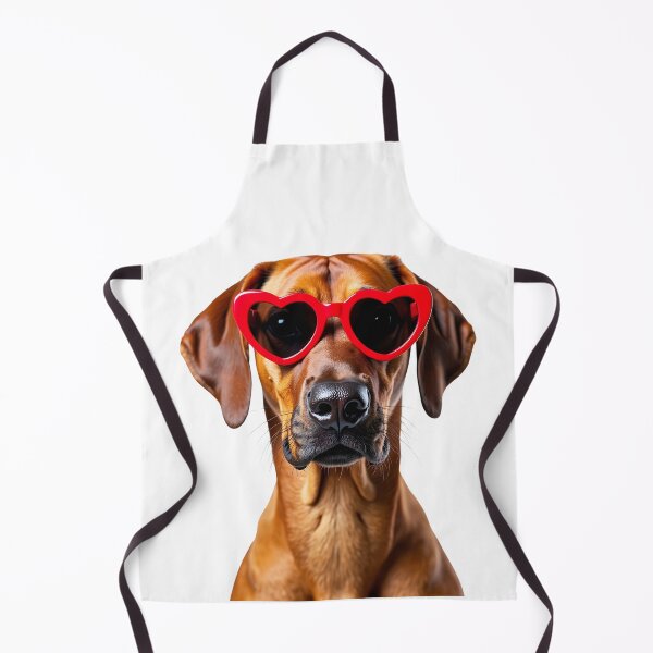 Item preview, Funny cool Rhodesian Ridgeback dog wearing a heart shape sunglasses designed and sold by LazyOwlStore.