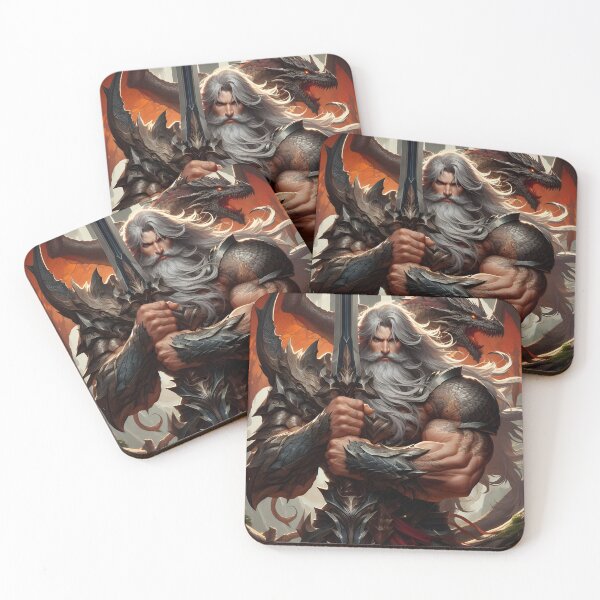 Item preview, Old Dragon Hunter Warrior designed and sold by GalleryBrisArt.