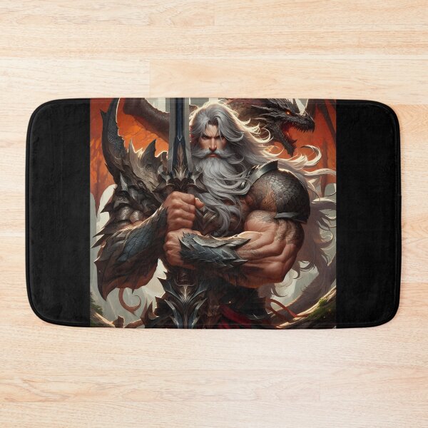 Item preview, Old Dragon Hunter Warrior designed and sold by GalleryBrisArt.
