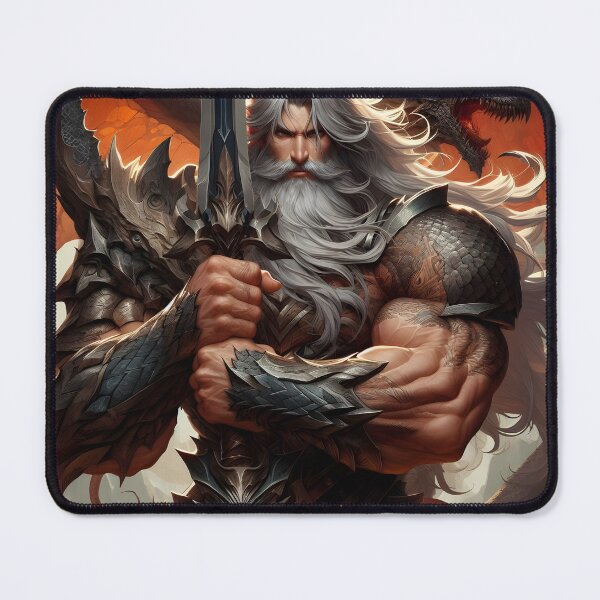 Item preview, Old Dragon Hunter Warrior designed and sold by GalleryBrisArt.