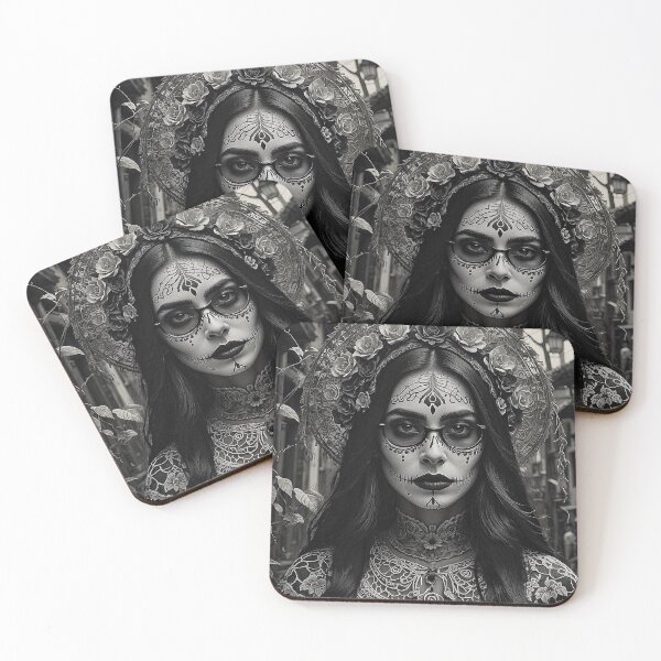 Item preview, Catrina of Spanish origin in black and white designed and sold by CultureCatrinas.