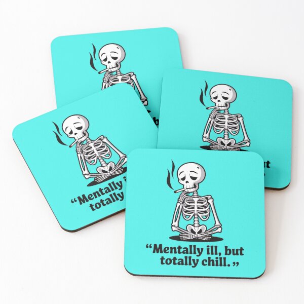 Item preview, Mentrally ill, but totally chill designed and sold by BugiDesignArt.