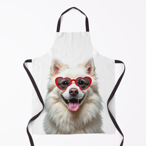 Item preview, Funny cool Samoyed dog wearing a heart shape sunglasses designed and sold by LazyOwlStore.