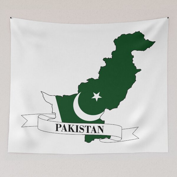 Item preview, pakistan flag map designed and sold by visual adventures.