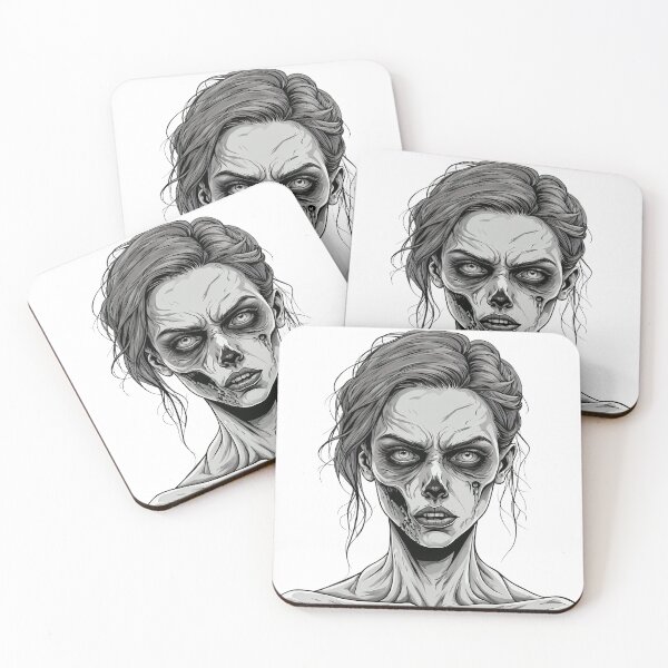 Item preview, Zombie Girl - Grey Scale designed and sold by NightTimeJ.
