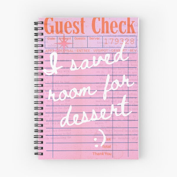 Item preview, Pink Guest Check - Dessert  designed and sold by bowsbotanicals.