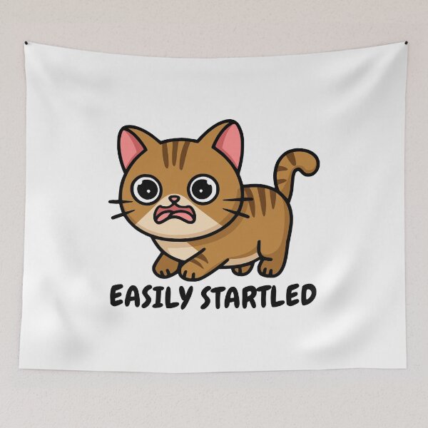 Item preview, Easily Started! Cute Scared cat designed and sold by PMCreative.