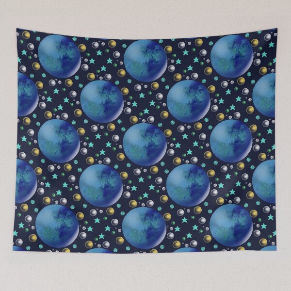 Item preview, space pattern, space, rocket, planet, sky, child, dream. designed and sold by Tetiana Pohurska.