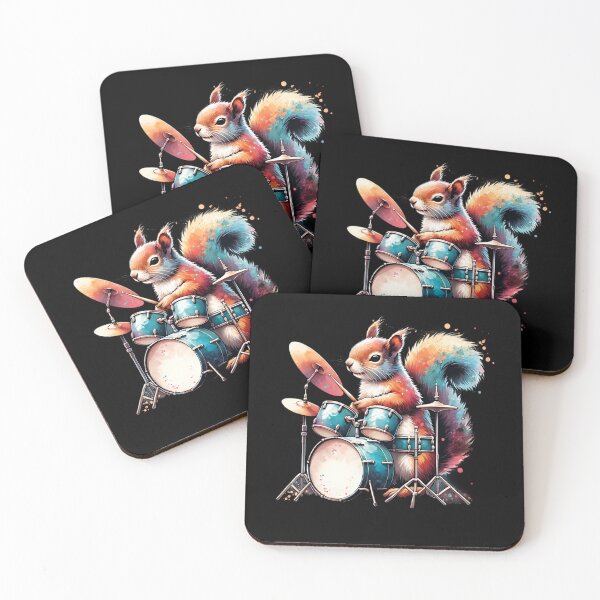 Item preview, Squirrel Playing Drums Funny Squirrel Lover For Drummers designed and sold by Chmielayka.