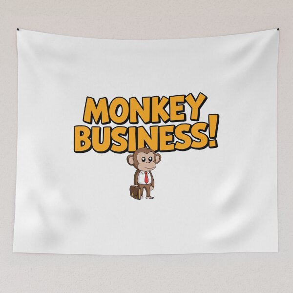 Item preview, Monkey Business! Funny Monkey Pun designed and sold by PMCreative.