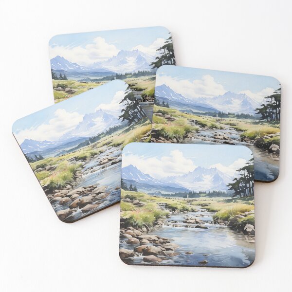 Item preview, Japanese Watercolor - Shirakawago Valley designed and sold by KootenayDesigns.