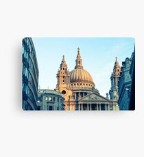 St Paul's Cathedral London with blue sky Canvas Print