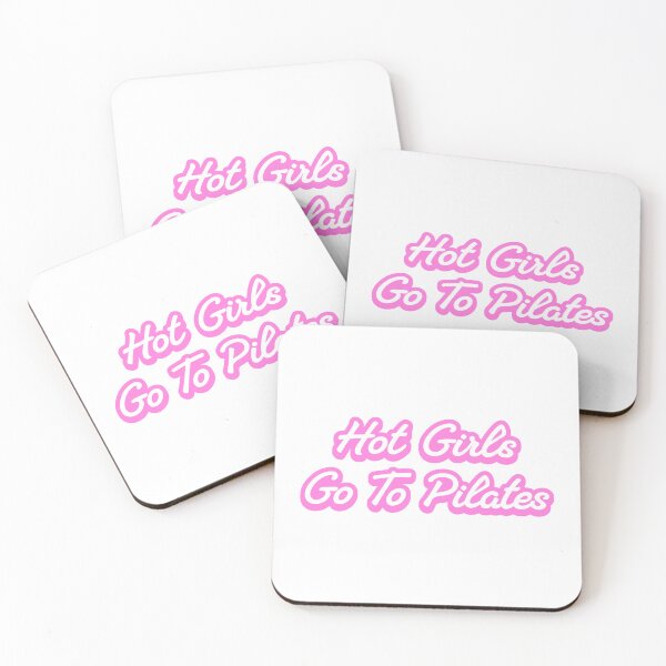 Item preview, Hot Girls Go To Pilates! Funny Pink Girlie designed and sold by PMCreative.