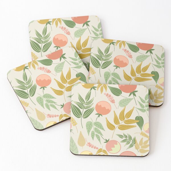 Item preview, Pastel Leaves and berries  designed and sold by HoddyDesign.