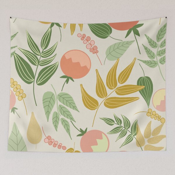 Item preview, Pastel Leaves and berries  designed and sold by HoddyDesign.