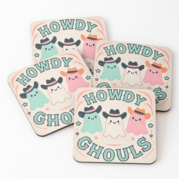 Item preview, Howdy Ghouls Funny Western Halloween Ghosts designed and sold by Victor Shadehorn.