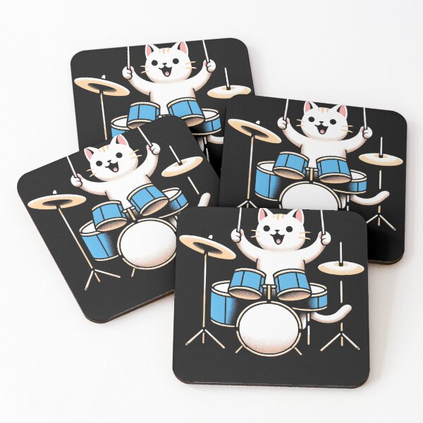 Item preview, Cat Playing Drums Funny Cat Lover For Drummers designed and sold by Chmielayka.