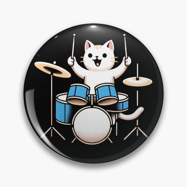 Item preview, Cat Playing Drums Funny Cat Lover For Drummers designed and sold by Chmielayka.