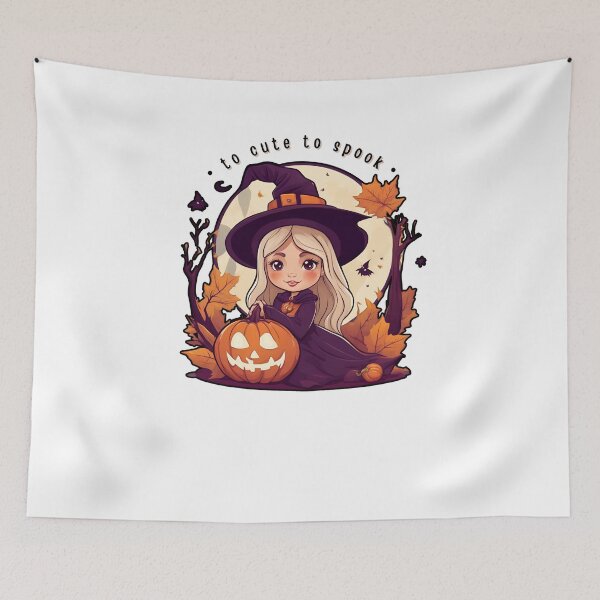 Item preview, TOO CUTE TO SPOOK | Cute Witch | Girls Witch | Girls Halloween designed and sold by FitEnvy.