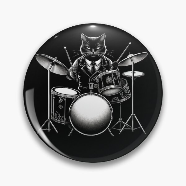 Item preview, Cat Playing Drums Funny Cat Lover For Drummers designed and sold by Chmielayka.