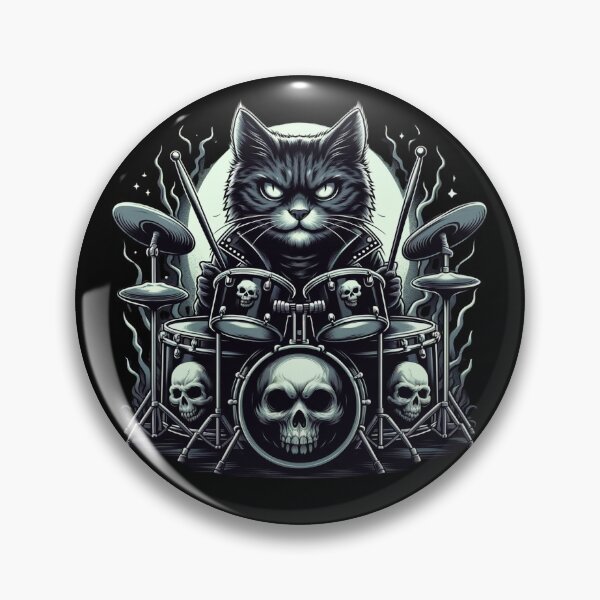 Item preview, Cat Playing Drums Funny Cat Lover For Drummers designed and sold by Chmielayka.