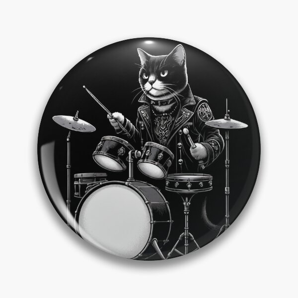 Item preview, Cat Playing Drums Funny Cat Lover For Drummers designed and sold by Chmielayka.