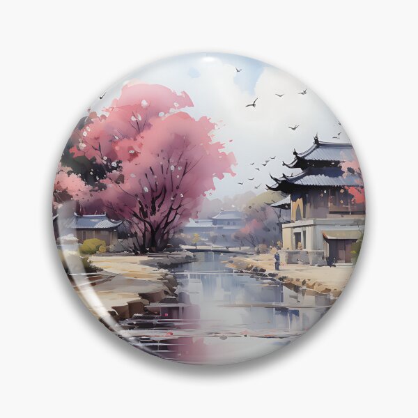 Item preview, Japanese Watercolor - Yamagata designed and sold by KootenayDesigns.