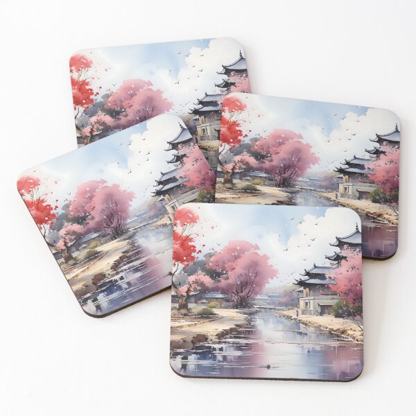 Item preview, Japanese Watercolor - Yamagata designed and sold by KootenayDesigns.