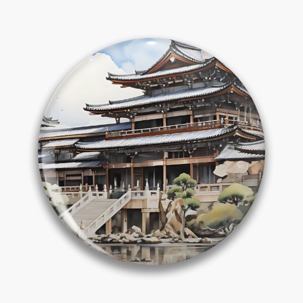 Item preview, Japanese Watercolor - Yasakuni Shrine designed and sold by KootenayDesigns.