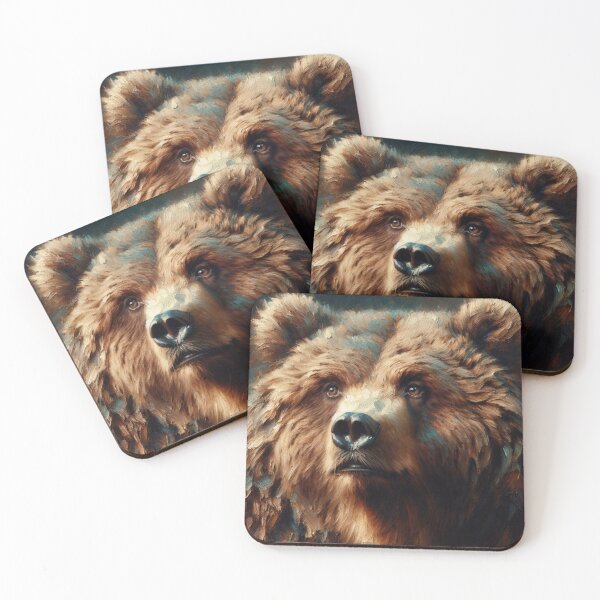 Item preview, Rustic Grizzly Bear Portrait an Antique Wildlife Print designed and sold by mustardseed-410.