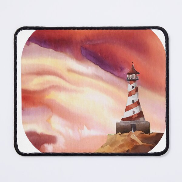 Item preview, lighthouse - watercolor painting on paper designed and sold by SamirArt.