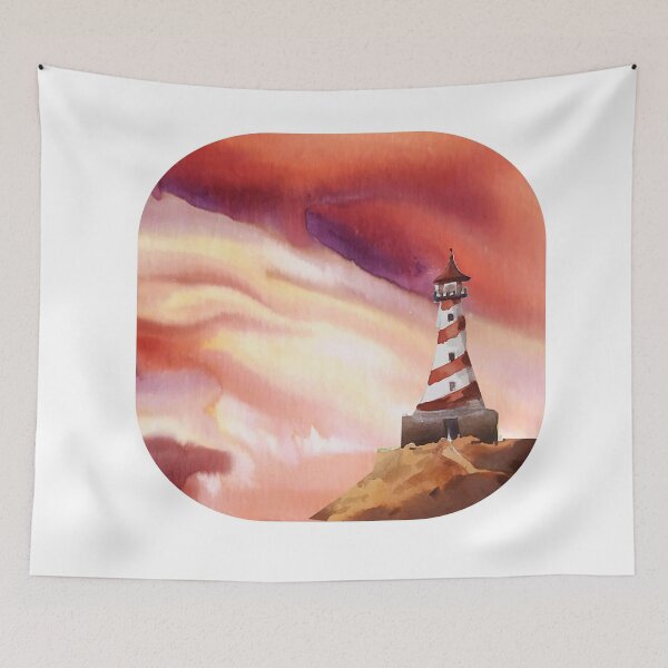 Item preview, lighthouse - watercolor painting on paper designed and sold by SamirArt.