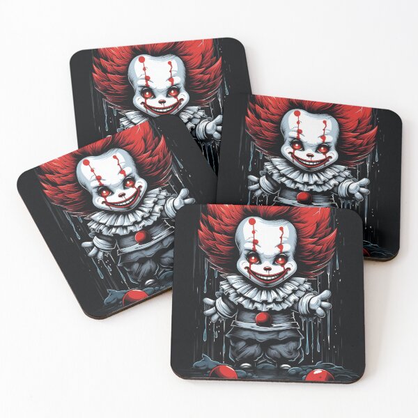 Item preview, Creepy Clown with Red Hair and Sinister Smile Horror Ar designed and sold by Creet-Design.