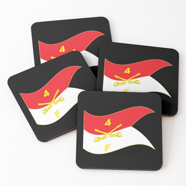 Item preview, F Troop, 4th Cavalry Regiment - Guidon - Gold - Waving X 300 designed and sold by Military Insignia Products.