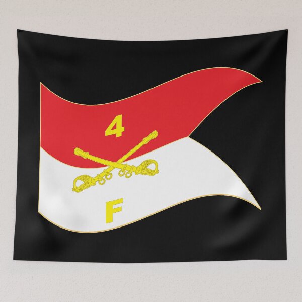 Item preview, F Troop, 4th Cavalry Regiment - Guidon - Gold - Waving X 300 designed and sold by Military Insignia Products.
