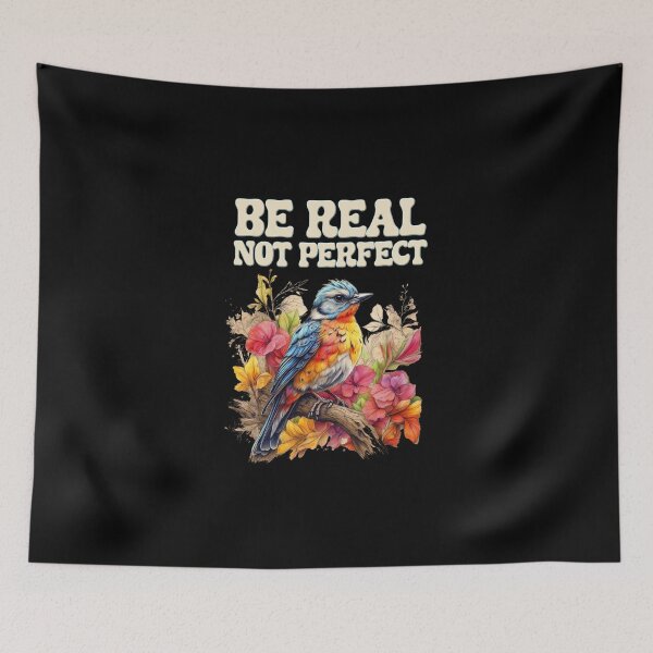 Item preview, Positive Affirmations – Retro "Be real not perfect" Design for T-Shirts, Mugs, Stickers & More designed and sold by artedigital99.