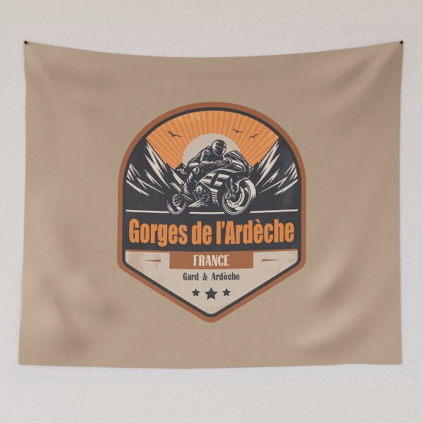 Item preview, Gorges de l'Ardèche France Motorcycling Mountain Design designed and sold by CynthiaGraphics.
