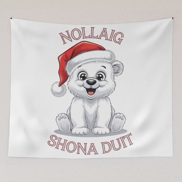 Item preview, Nollaig Shona Duit Irish Baby Polar Bear designed and sold by REAL IRISH GIFTS.