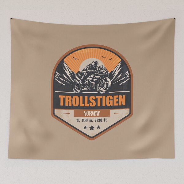 Item preview, Trollstigen Norway Motorcycling Mountain Design designed and sold by CynthiaGraphics.