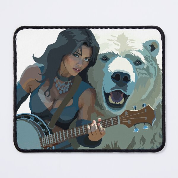 Artikelvorschau, Banjo Lady und Eisbär entworfen und verkauft von KlakkDrawsStuff.