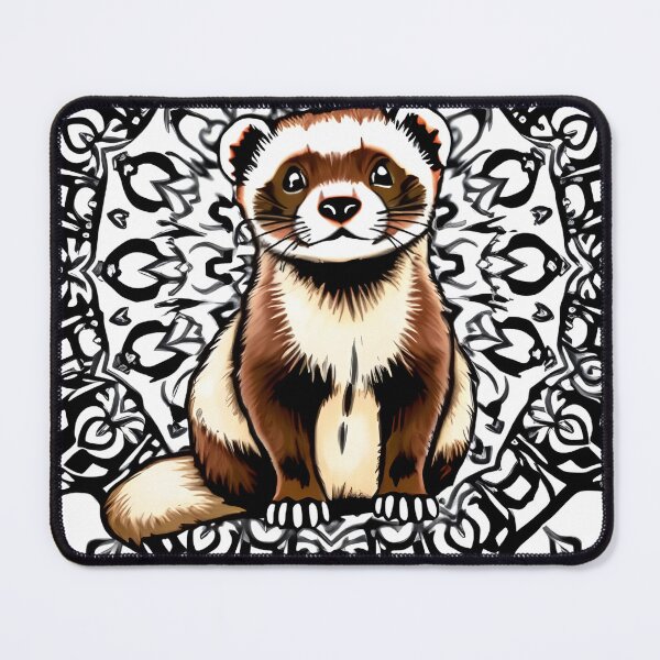 Item preview, Ferret Art: Mandala Harmony in Black and White designed and sold by NeoArtworks.