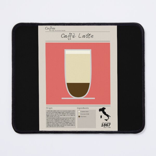 Item preview, Coffee Essential Guide Caffè Latte designed and sold by My Digital Mind.
