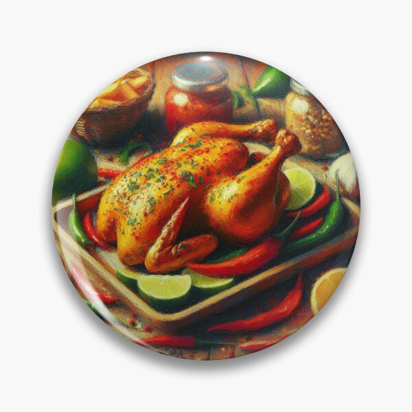 Item preview, Piri Piri Chicken Impressionism Art Style designed and sold by artofuniverse.