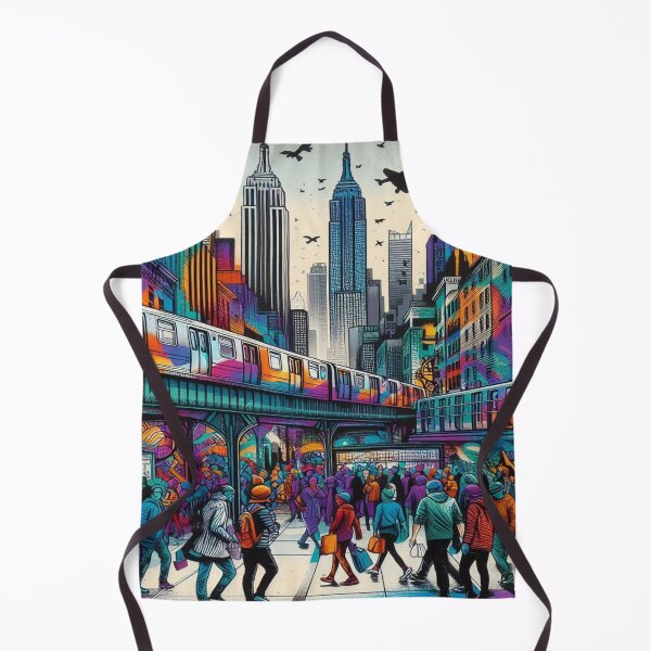 Item preview, vibrant city life depiction designed and sold by Dominika Farkašová.