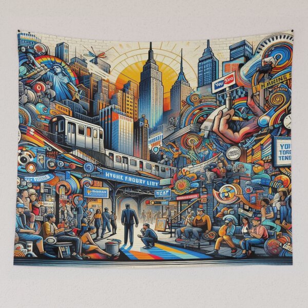 Item preview, skyscrapers and subway scenes designed and sold by Dominika Farkašová.
