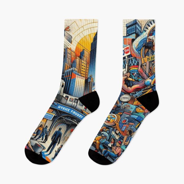 Item preview, skyscrapers and subway scenes designed and sold by Dominika Farkašová.