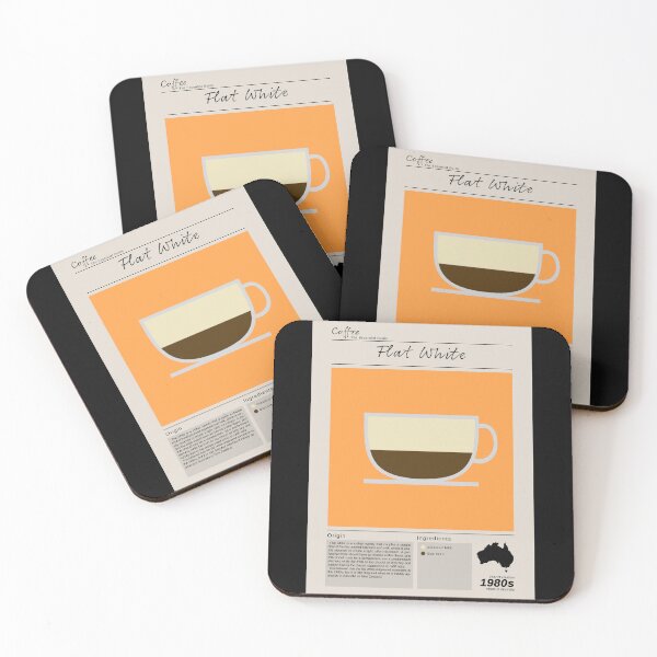 Item preview, Coffee Essential Guide Flat White designed and sold by My Digital Mind.