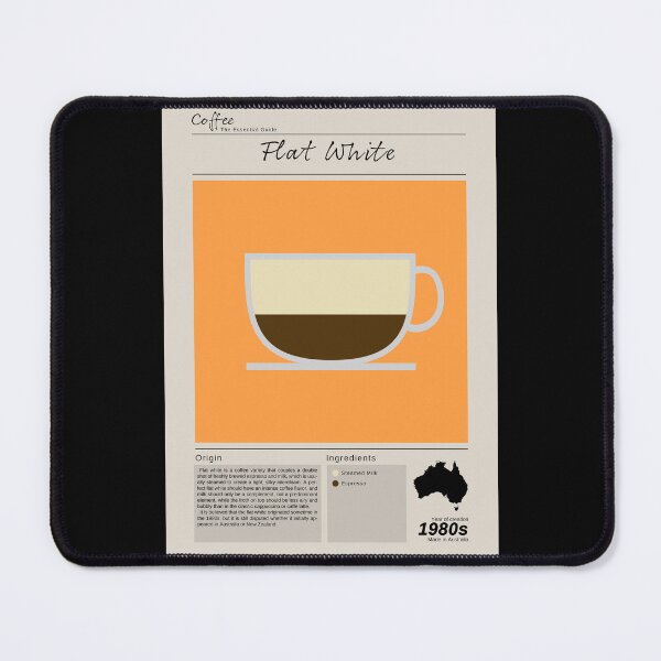 Item preview, Coffee Essential Guide Flat White designed and sold by My Digital Mind.